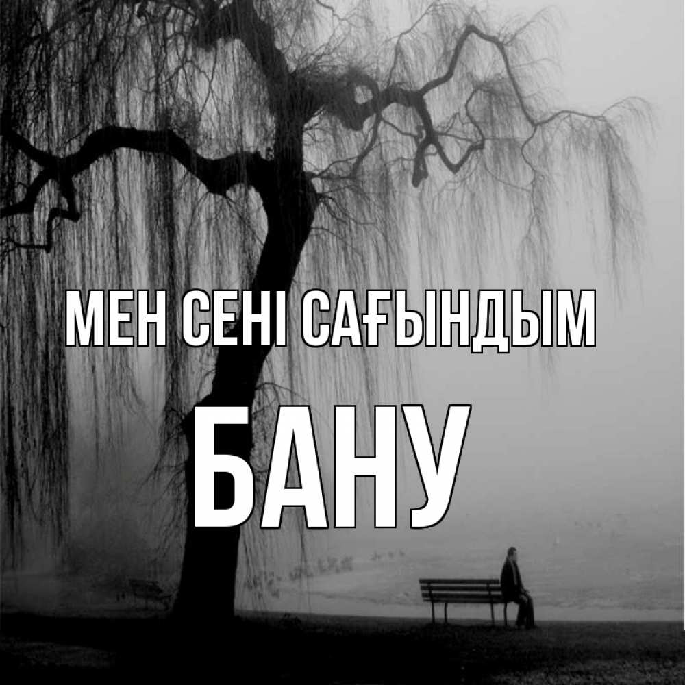 Күн сайын ашық хат с именем, БАНУ Мен сені сағындым лавочка под деревом я жду тебя Онлайн тегін жүктеп алу тілектері бар керемет карта 
