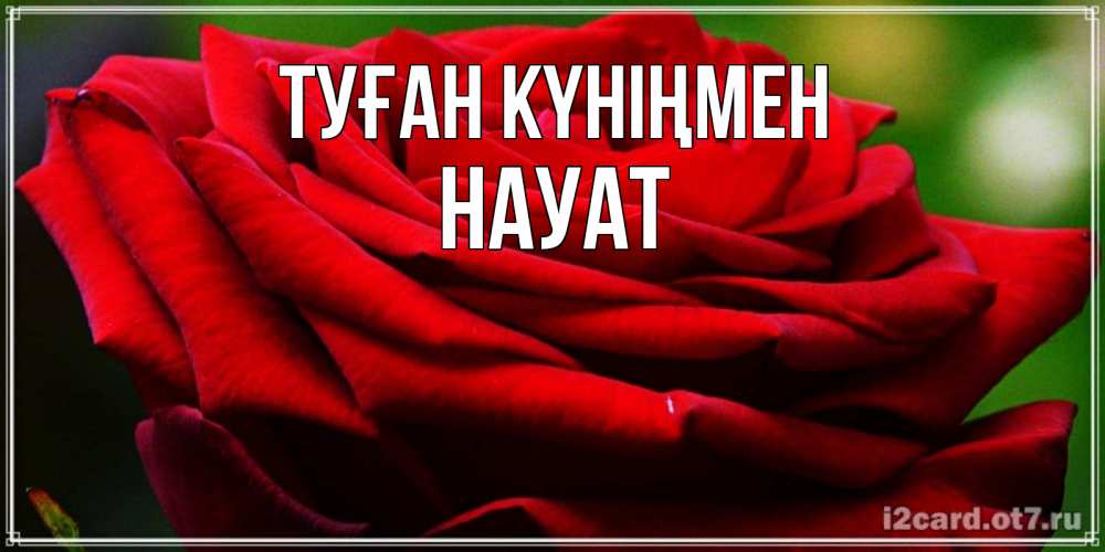 Күн сайын ашық хат с именем, НАУАТ Туған күніңмен розочка очень красивая Онлайн тегін жүктеп алу тілектері бар керемет карта 