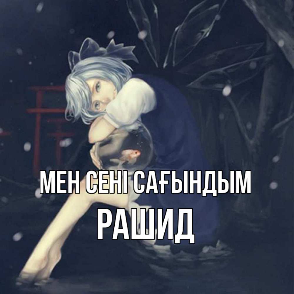 Күн сайын ашық хат с именем, Рашид Мен сені сағындым рыбка в аквариуме Онлайн тегін жүктеп алу тілектері бар керемет карта 