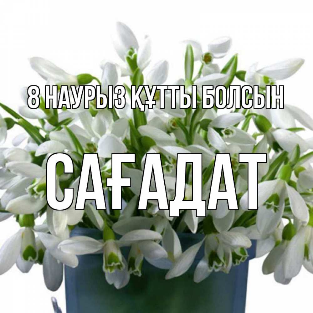 Күн сайын ашық хат с именем, САҒАДАТ 8 наурыз құтты болсын цветы к международному женскому дню Онлайн тегін жүктеп алу тілектері бар керемет карта 