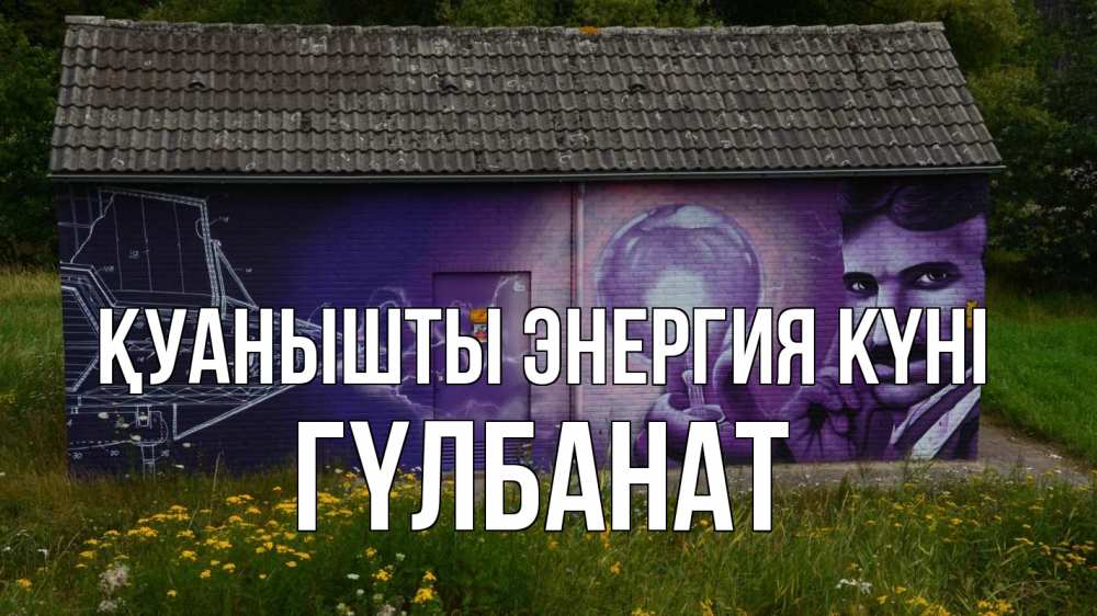 Күн сайын ашық хат с именем, ГҮЛБАНАТ Қуанышты энергия күні молнии, Тесла Онлайн тегін жүктеп алу тілектері бар керемет карта 