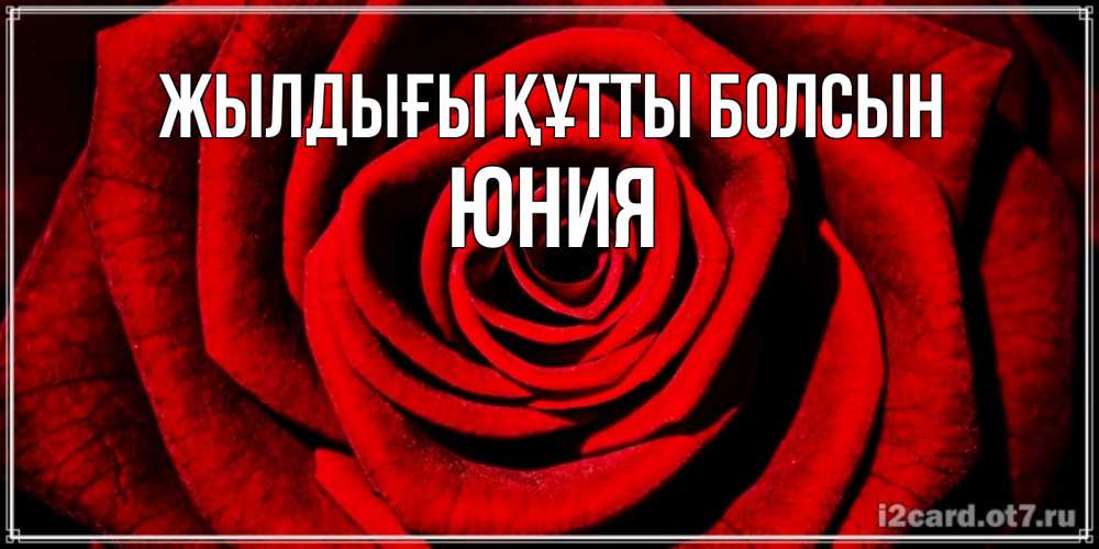 Күн сайын ашық хат с именем, Юния Жылдығы құтты болсын алая роза Онлайн тегін жүктеп алу тілектері бар керемет карта 