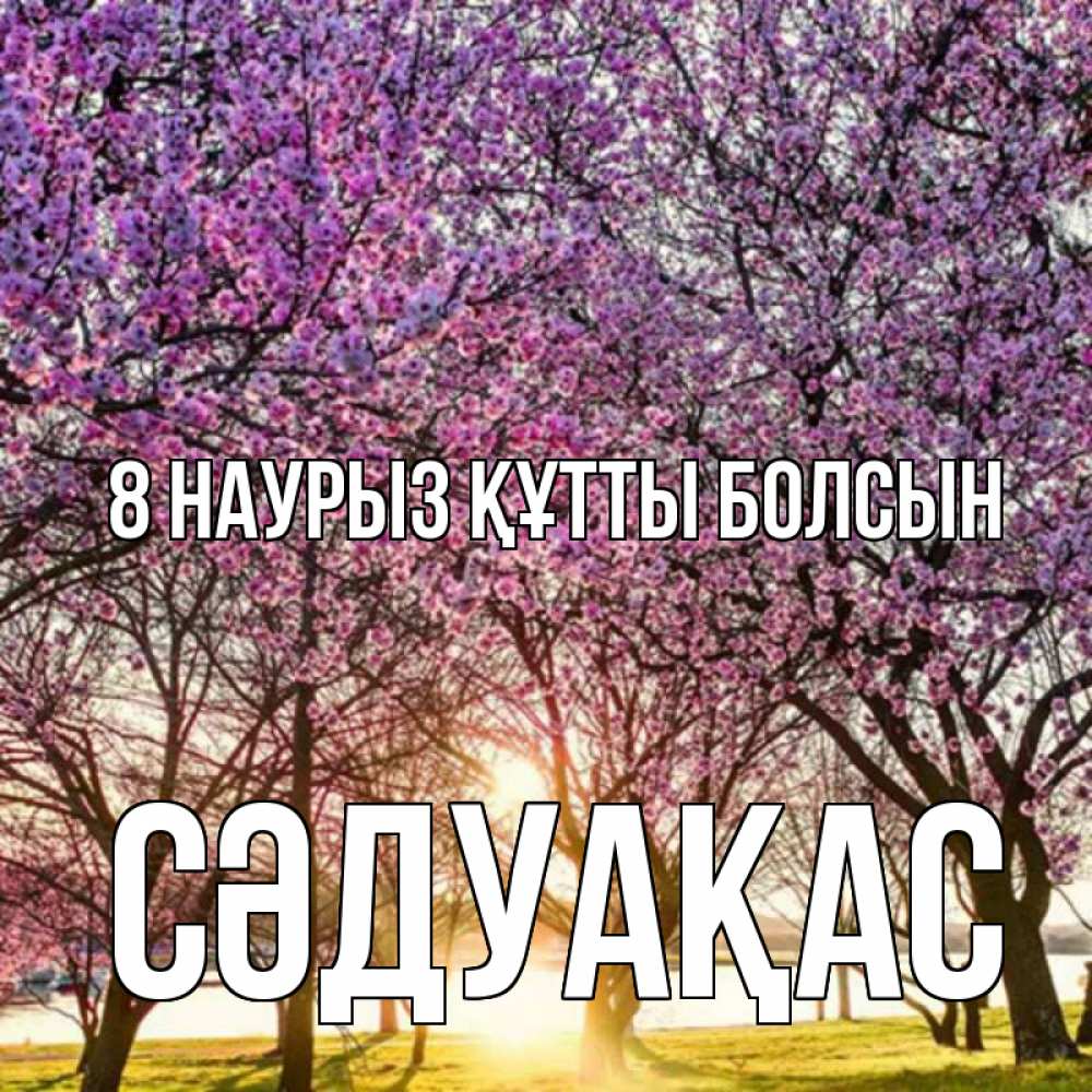 Күн сайын ашық хат с именем, СӘДУАҚАС 8 наурыз құтты болсын международный женский день Онлайн тегін жүктеп алу тілектері бар керемет карта 