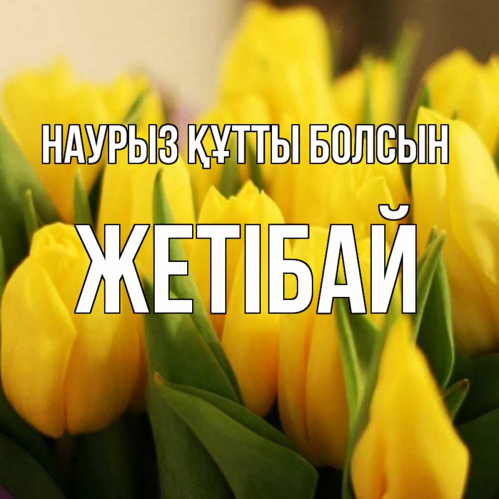 Күн сайын ашық хат с именем, Жетібай Наурыз құтты болсын цветы Онлайн тегін жүктеп алу тілектері бар керемет карта 