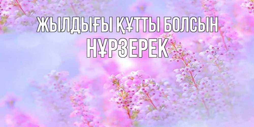 Күн сайын ашық хат с именем, НҰРЗЕРЕК Жылдығы құтты болсын красивая открытка с мелкими цветами Онлайн тегін жүктеп алу тілектері бар керемет карта 