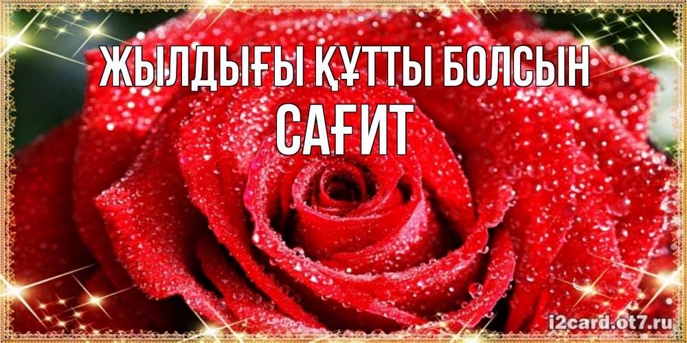 Күн сайын ашық хат с именем, САҒИТ Жылдығы құтты болсын роса и роза. открытка с красивой розой Онлайн тегін жүктеп алу тілектері бар керемет карта 