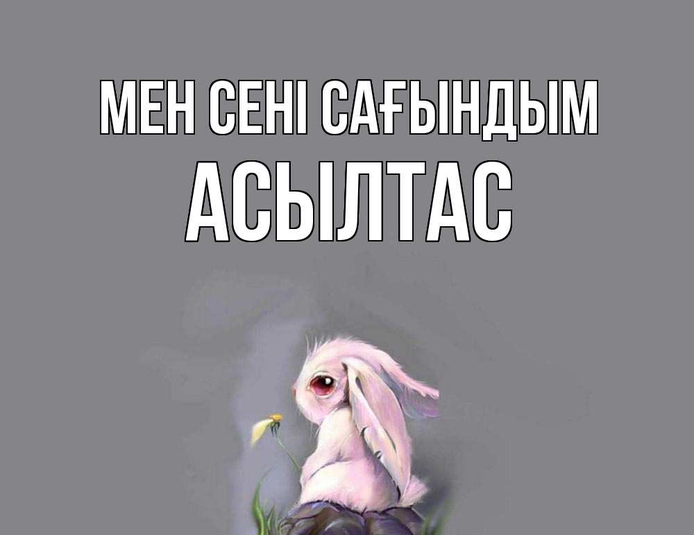 Күн сайын ашық хат с именем, АСЫЛТАС Мен сені сағындым заяц Онлайн тегін жүктеп алу тілектері бар керемет карта 