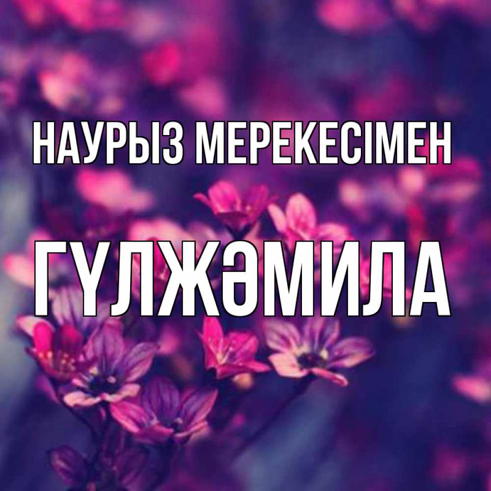 Күн сайын ашық хат с именем, ГҮЛЖӘМИЛА Наурыз мерекесімен небольшие цветы 1 Онлайн тегін жүктеп алу тілектері бар керемет карта 