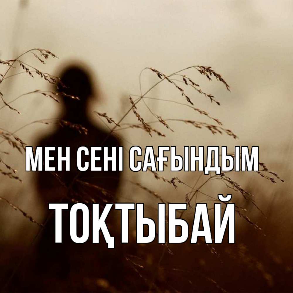 Күн сайын ашық хат с именем, ТОҚТЫБАЙ Мен сені сағындым силуэт девушки Онлайн тегін жүктеп алу тілектері бар керемет карта 