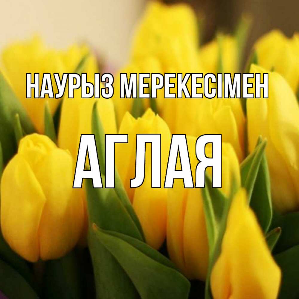 Күн сайын ашық хат с именем, Аглая Наурыз мерекесімен цветы Онлайн тегін жүктеп алу тілектері бар керемет карта 