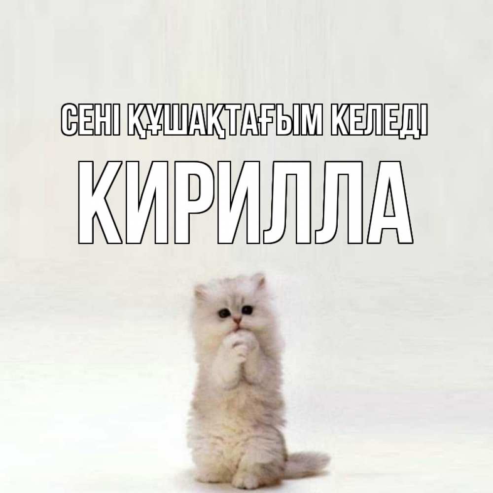 Күн сайын ашық хат с именем, Кирилла сені құшақтағым келеді открытки с креативными подписями Онлайн тегін жүктеп алу тілектері бар керемет карта 