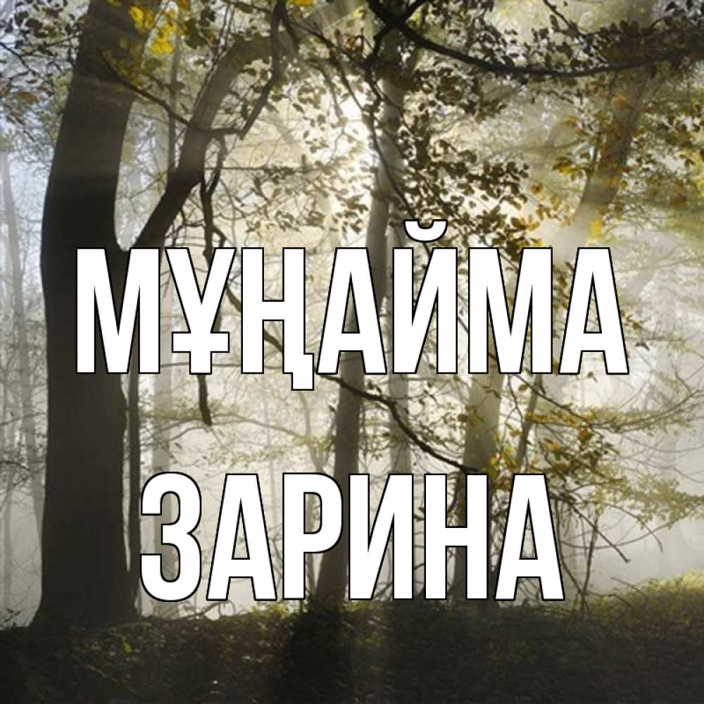 Күн сайын ашық хат с именем, ЗАРИНА Мұңайма лес и свет Онлайн тегін жүктеп алу тілектері бар керемет карта 