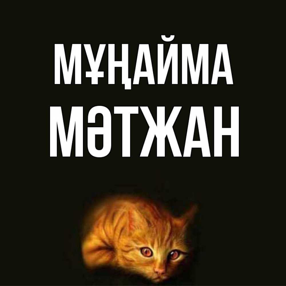 Күн сайын ашық хат с именем, МӘТЖАН Мұңайма лежащий кот в темноте Онлайн тегін жүктеп алу тілектері бар керемет карта 