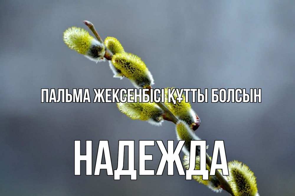 Күн сайын ашық хат с именем, Надежда Пальма жексенбісі құтты болсын верба Онлайн тегін жүктеп алу тілектері бар керемет карта 
