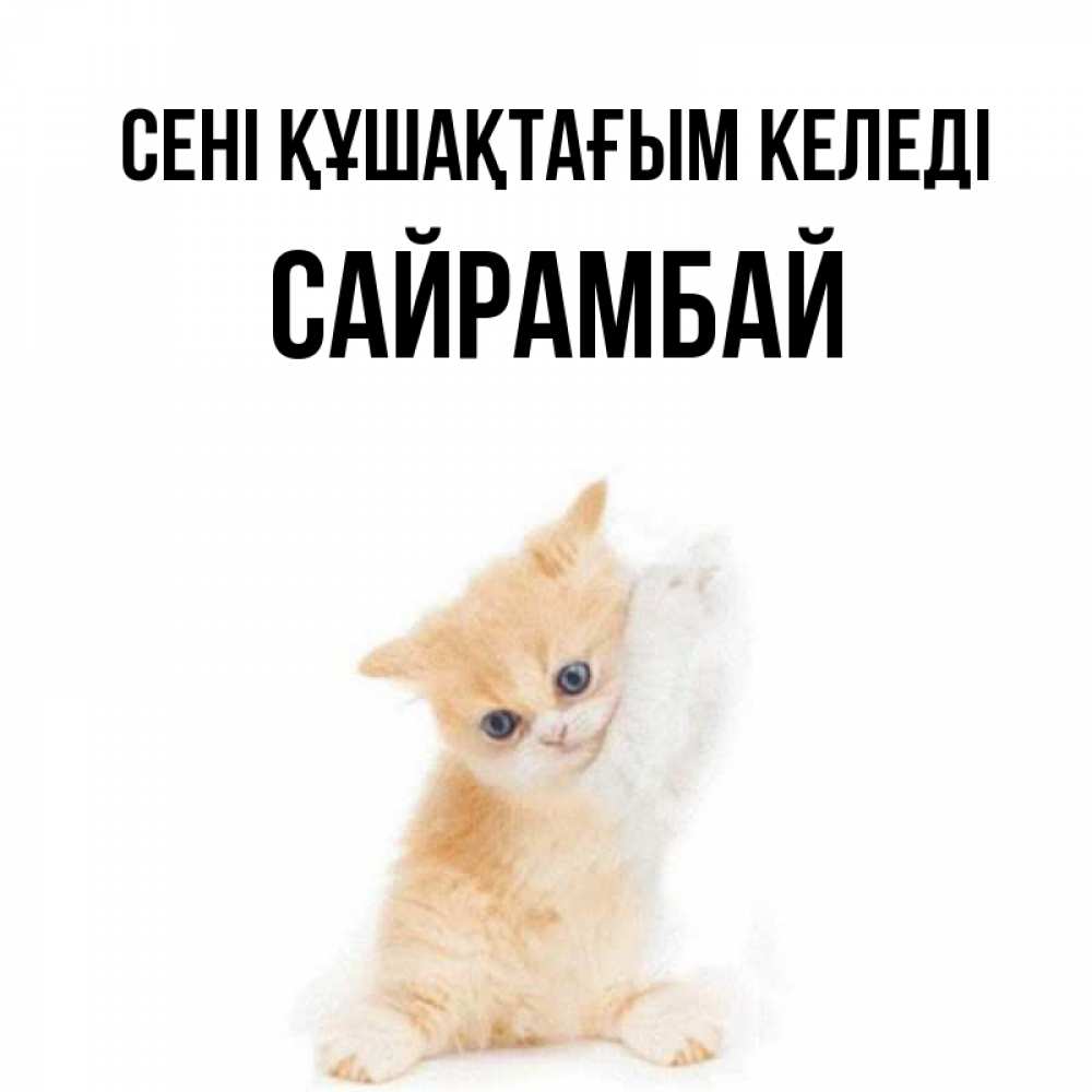 Күн сайын ашық хат с именем, САЙРАМБАЙ сені құшақтағым келеді я хочу очень скорее обнимаешек Онлайн тегін жүктеп алу тілектері бар керемет карта 