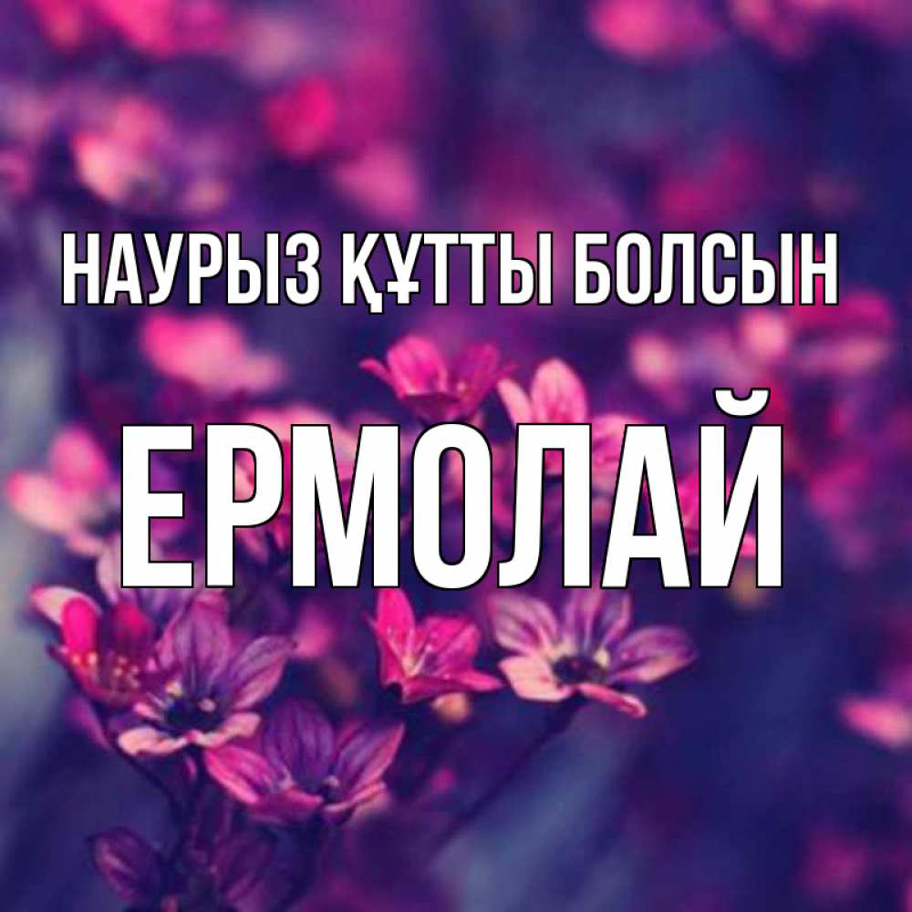 Күн сайын ашық хат с именем, Ермолай Наурыз құтты болсын небольшие цветы 1 Онлайн тегін жүктеп алу тілектері бар керемет карта 