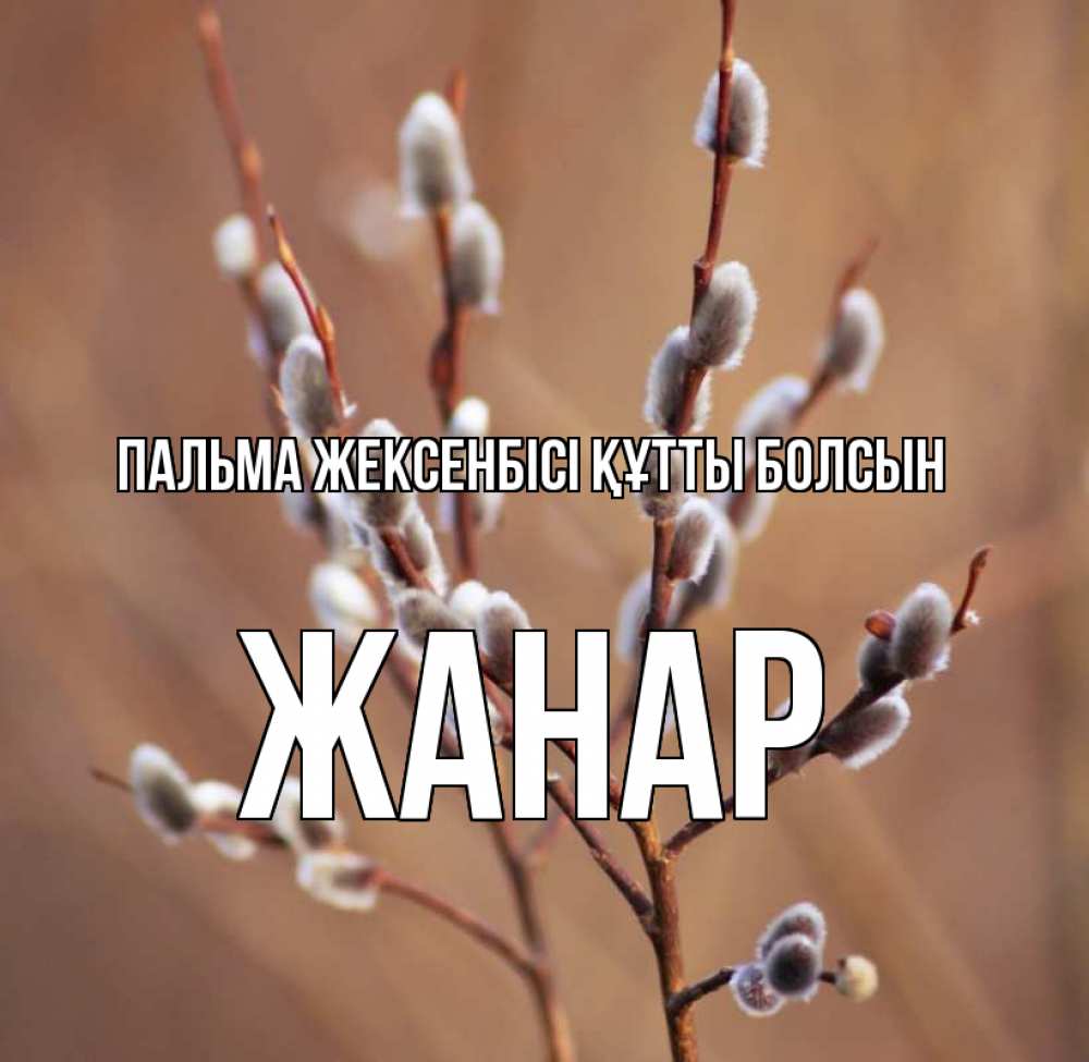 Күн сайын ашық хат с именем, ЖАНАР Пальма жексенбісі құтты болсын верба Онлайн тегін жүктеп алу тілектері бар керемет карта 