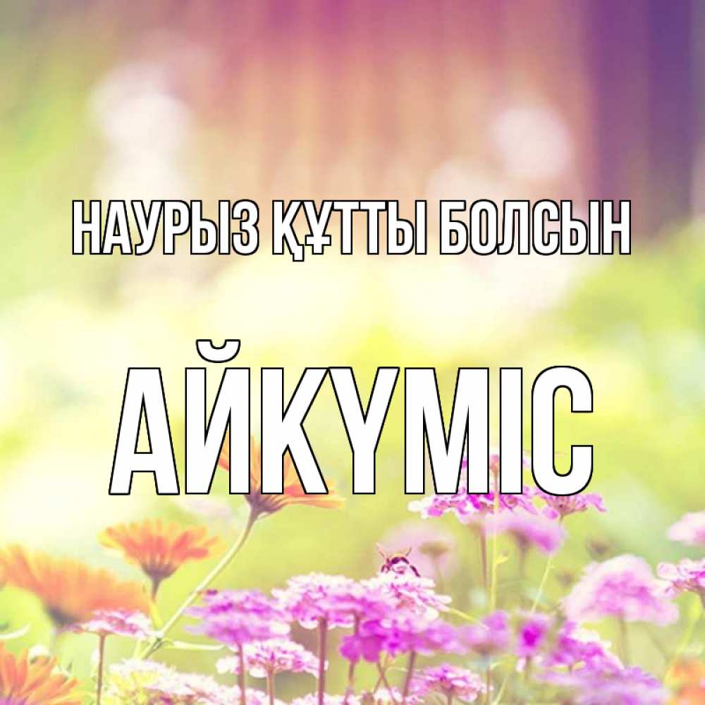 Күн сайын ашық хат с именем, АЙКҮМІС Наурыз құтты болсын цветы весна Онлайн тегін жүктеп алу тілектері бар керемет карта 