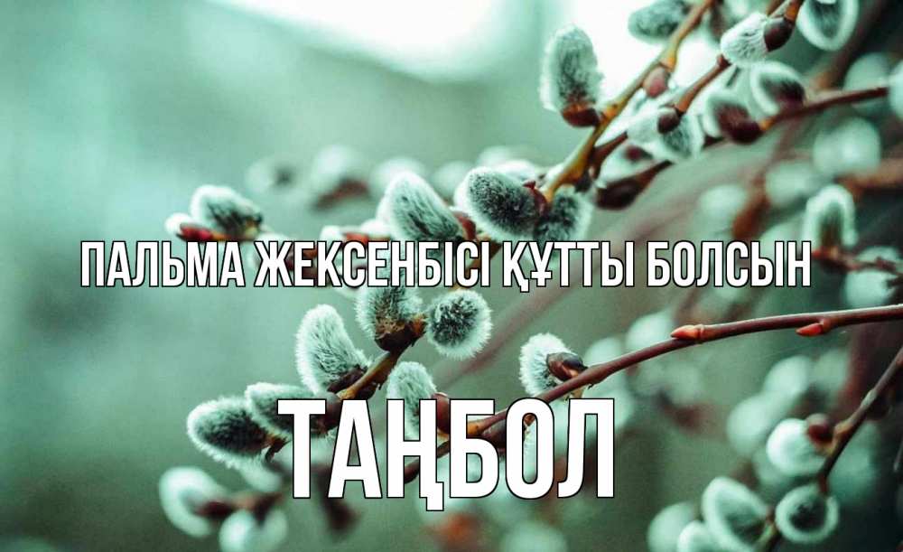 Күн сайын ашық хат с именем, ТАҢБОЛ Пальма жексенбісі құтты болсын верба Онлайн тегін жүктеп алу тілектері бар керемет карта 