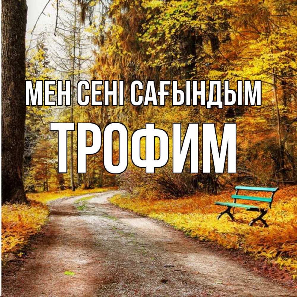 Күн сайын ашық хат с именем, Трофим Мен сені сағындым зеленая лавочка и осенний лес Онлайн тегін жүктеп алу тілектері бар керемет карта 