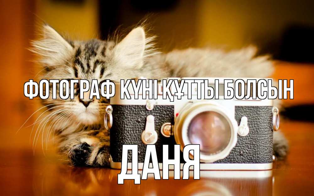 Күн сайын ашық хат с именем, Даня Фотограф күні құтты болсын с днем фотографа Онлайн тегін жүктеп алу тілектері бар керемет карта 