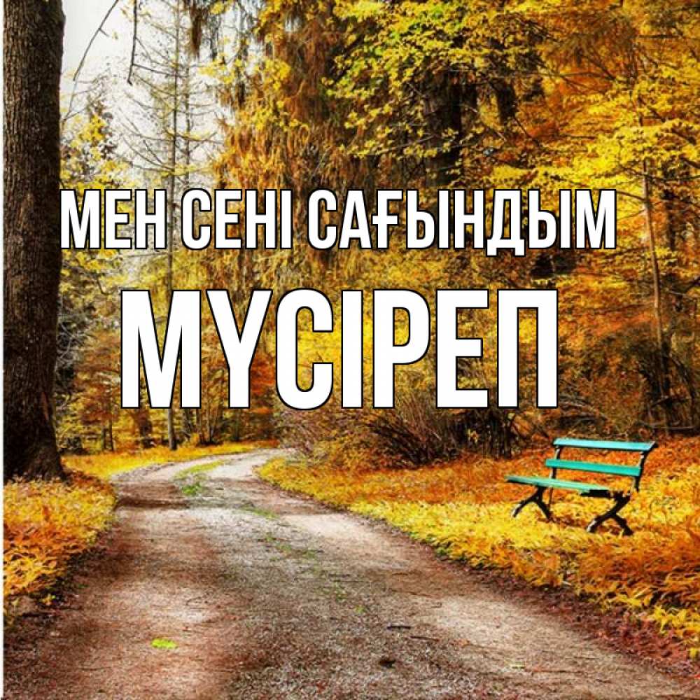 Күн сайын ашық хат с именем, МҮСІРЕП Мен сені сағындым зеленая лавочка и осенний лес Онлайн тегін жүктеп алу тілектері бар керемет карта 