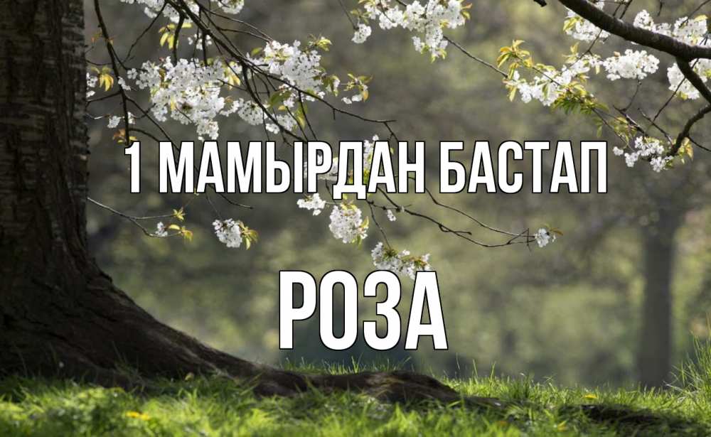 Күн сайын ашық хат с именем, РОЗА 1 мамырдан бастап С 1 мая Онлайн тегін жүктеп алу тілектері бар керемет карта 