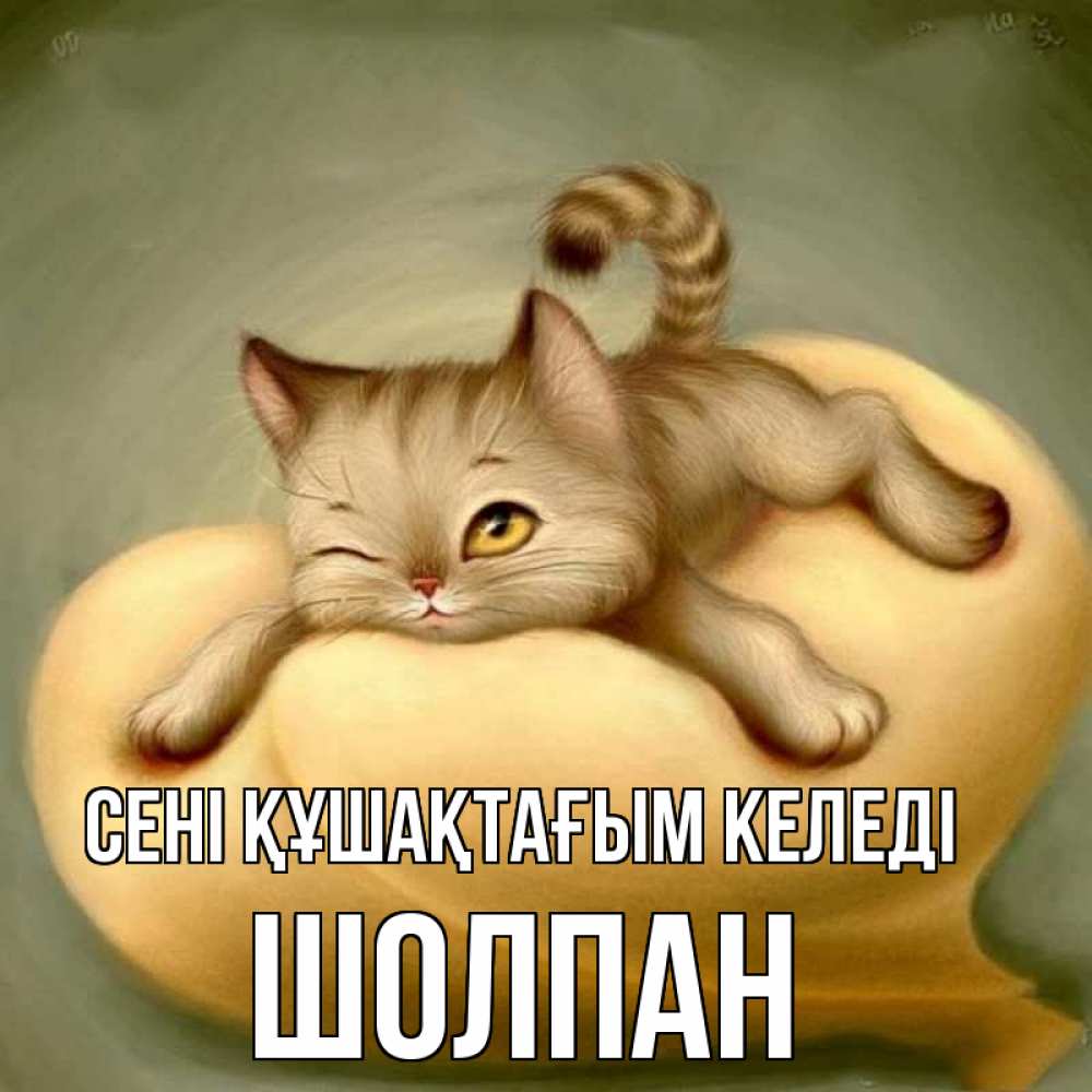 Күн сайын ашық хат с именем, ШОЛПАН сені құшақтағым келеді кошечка Онлайн тегін жүктеп алу тілектері бар керемет карта 
