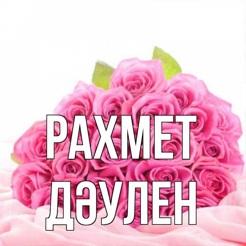 Күн сайын ашық хат с именем, Дәулен рахмет розовые розы с подписью Онлайн тегін жүктеп алу тілектері бар керемет карта 