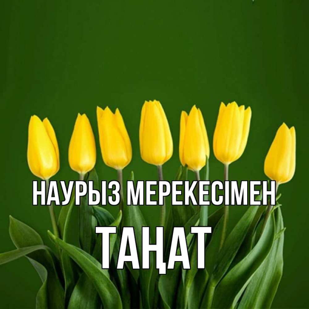 Күн сайын ашық хат с именем, ТАҢАТ Наурыз мерекесімен желтого цвета 3 Онлайн тегін жүктеп алу тілектері бар керемет карта 
