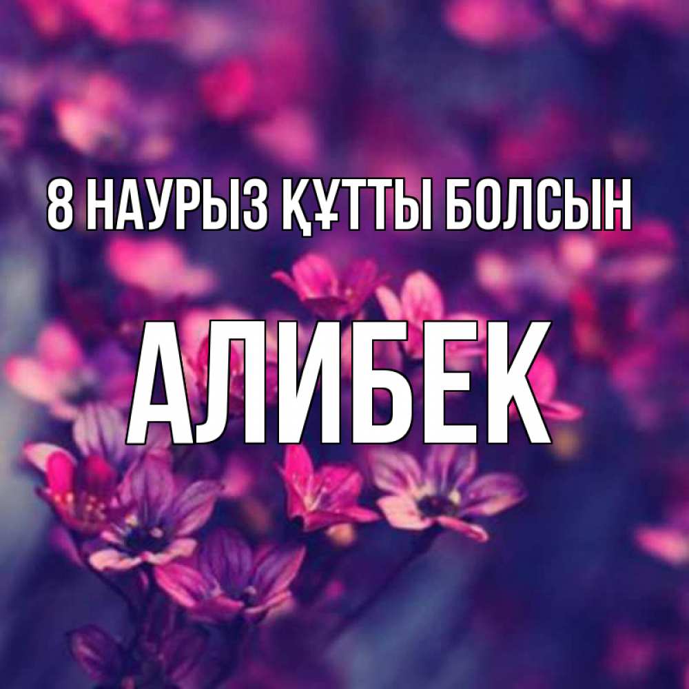 Күн сайын ашық хат с именем, Алибек 8 наурыз құтты болсын небольшие цветы 1 Онлайн тегін жүктеп алу тілектері бар керемет карта 