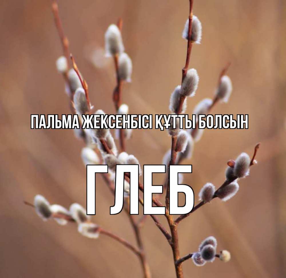 Күн сайын ашық хат с именем, Глеб Пальма жексенбісі құтты болсын верба Онлайн тегін жүктеп алу тілектері бар керемет карта 