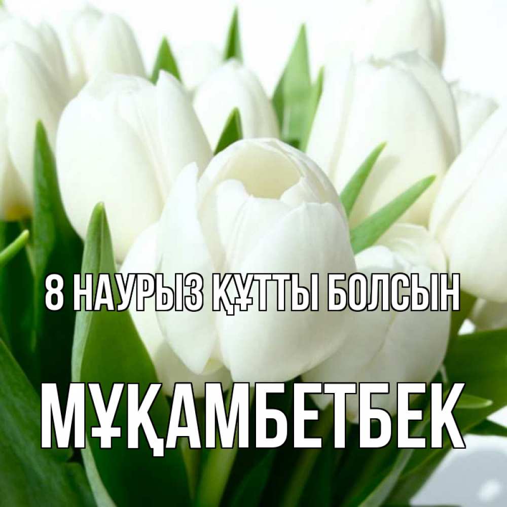 Күн сайын ашық хат с именем, Мұқамбетбек 8 наурыз құтты болсын цветы Онлайн тегін жүктеп алу тілектері бар керемет карта 