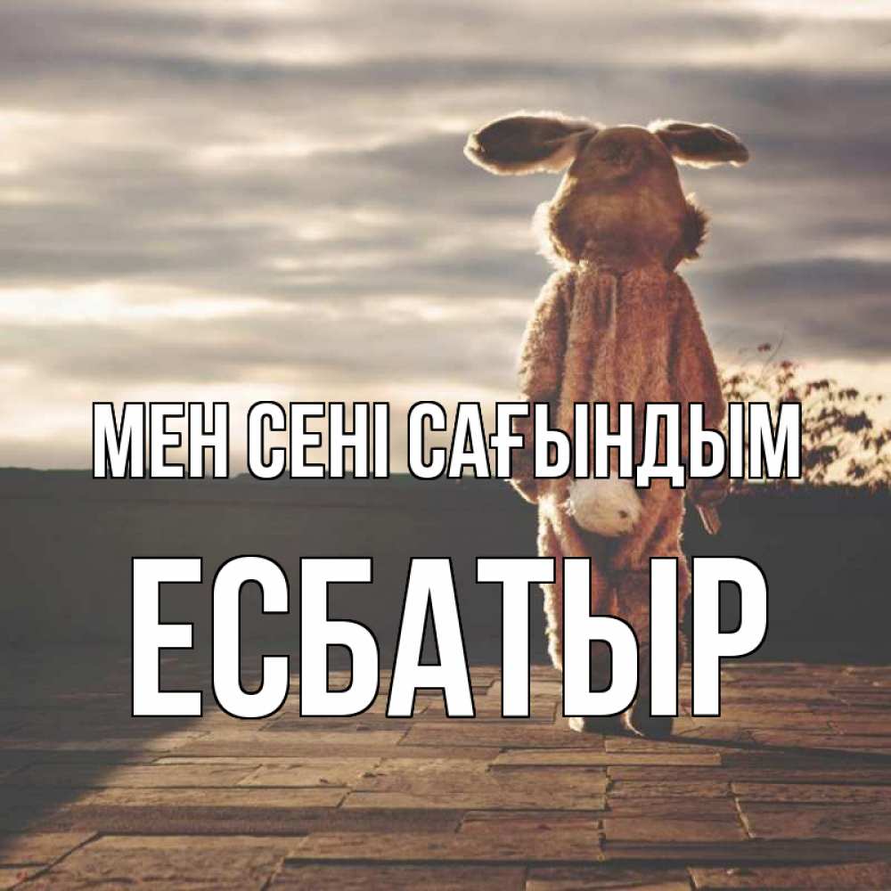 Күн сайын ашық хат с именем, Есбатыр Мен сені сағындым даже в костюме зайца Онлайн тегін жүктеп алу тілектері бар керемет карта 