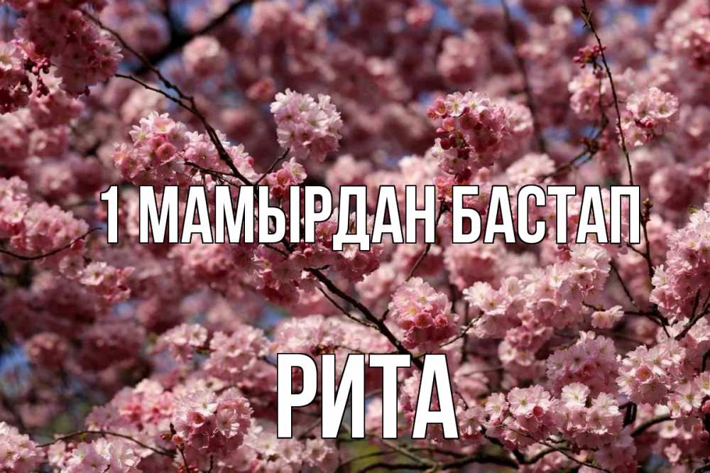 Күн сайын ашық хат с именем, Рита 1 мамырдан бастап С 1 мая Онлайн тегін жүктеп алу тілектері бар керемет карта 