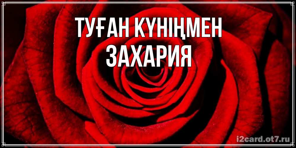 Күн сайын ашық хат с именем, Захария Туған күніңмен алая роза Онлайн тегін жүктеп алу тілектері бар керемет карта 