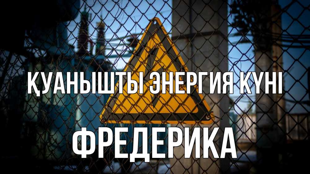 Күн сайын ашық хат с именем, Фредерика Қуанышты энергия күні трансформаторная подстанция Онлайн тегін жүктеп алу тілектері бар керемет карта 