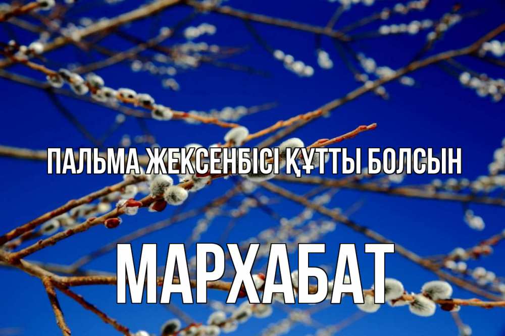 Күн сайын ашық хат с именем, МАРХАБАТ Пальма жексенбісі құтты болсын верба Онлайн тегін жүктеп алу тілектері бар керемет карта 