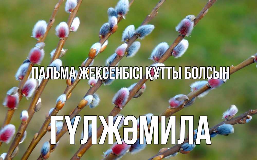 Күн сайын ашық хат с именем, ГҮЛЖӘМИЛА Пальма жексенбісі құтты болсын верба Онлайн тегін жүктеп алу тілектері бар керемет карта 