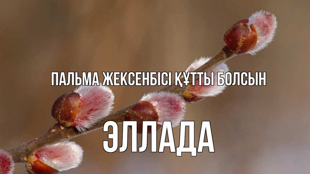 Күн сайын ашық хат с именем, Эллада Пальма жексенбісі құтты болсын верба Онлайн тегін жүктеп алу тілектері бар керемет карта 