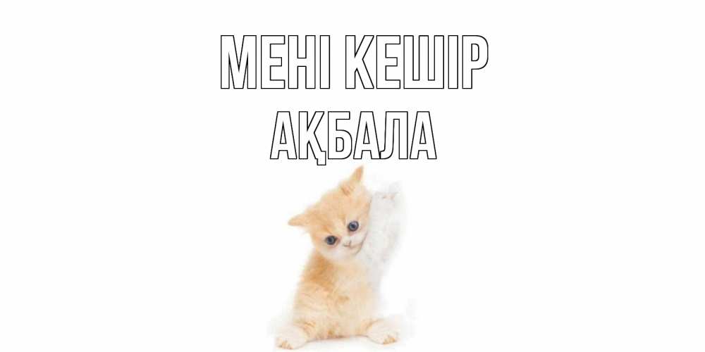 Күн сайын ашық хат с именем, АҚБАЛА Мені кешір кот Онлайн тегін жүктеп алу тілектері бар керемет карта 
