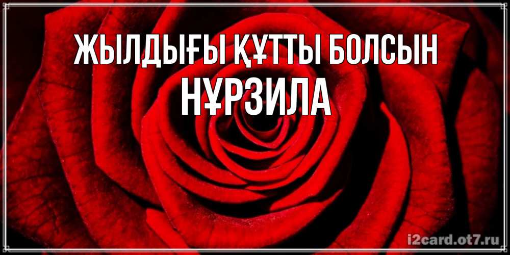Күн сайын ашық хат с именем, НҰРЗИЛА Жылдығы құтты болсын алая роза Онлайн тегін жүктеп алу тілектері бар керемет карта 
