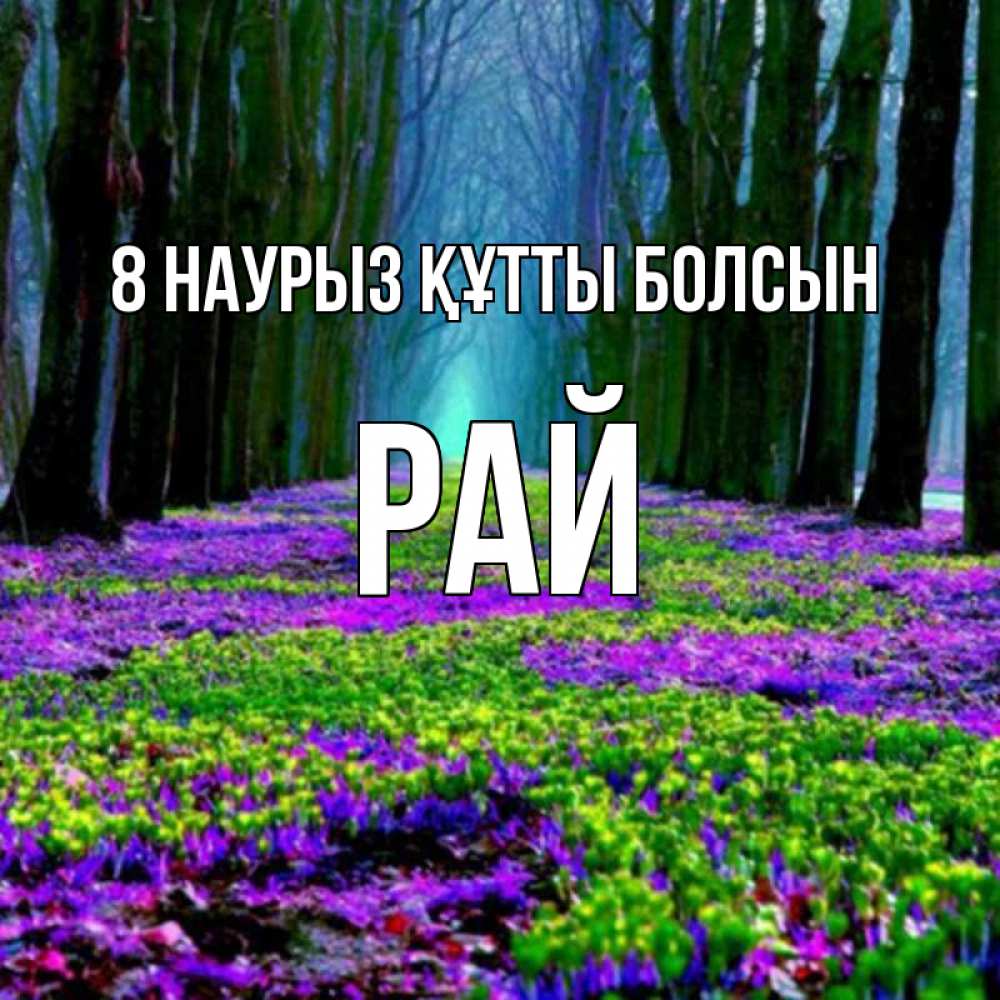 Күн сайын ашық хат с именем, РАЙ 8 наурыз құтты болсын фиолетовые цветы в лесу 1 Онлайн тегін жүктеп алу тілектері бар керемет карта 