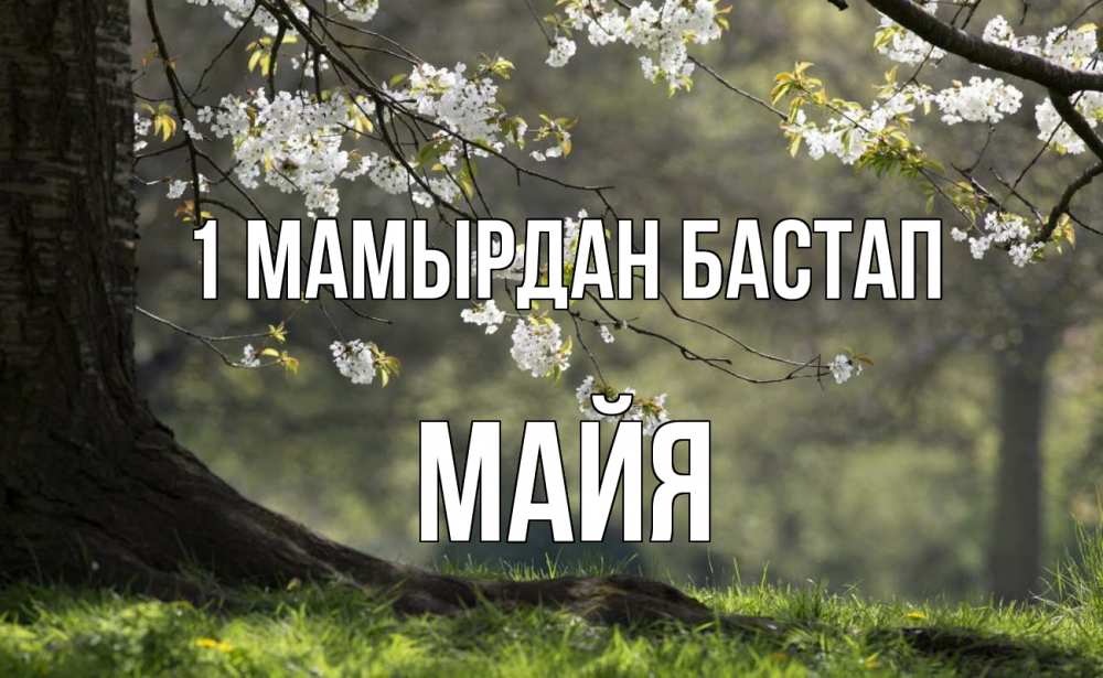 Күн сайын ашық хат с именем, Майя 1 мамырдан бастап С 1 мая Онлайн тегін жүктеп алу тілектері бар керемет карта 