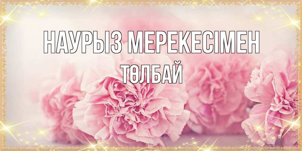 Күн сайын ашық хат с именем, ТӨЛБАЙ Наурыз мерекесімен розовые цветы на праздник весны наурыз Онлайн тегін жүктеп алу тілектері бар керемет карта 