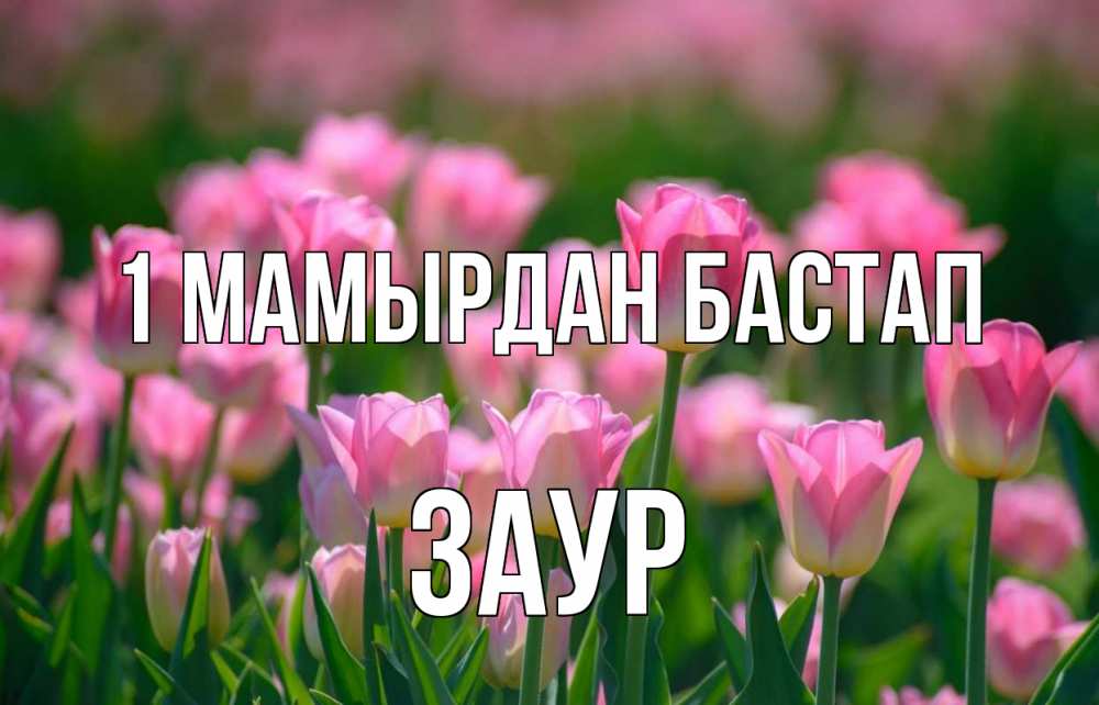 Күн сайын ашық хат с именем, Заур 1 мамырдан бастап С 1 мая Онлайн тегін жүктеп алу тілектері бар керемет карта 