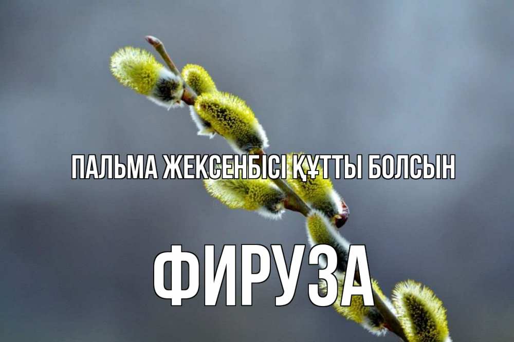 Күн сайын ашық хат с именем, ФИРУЗА Пальма жексенбісі құтты болсын верба Онлайн тегін жүктеп алу тілектері бар керемет карта 