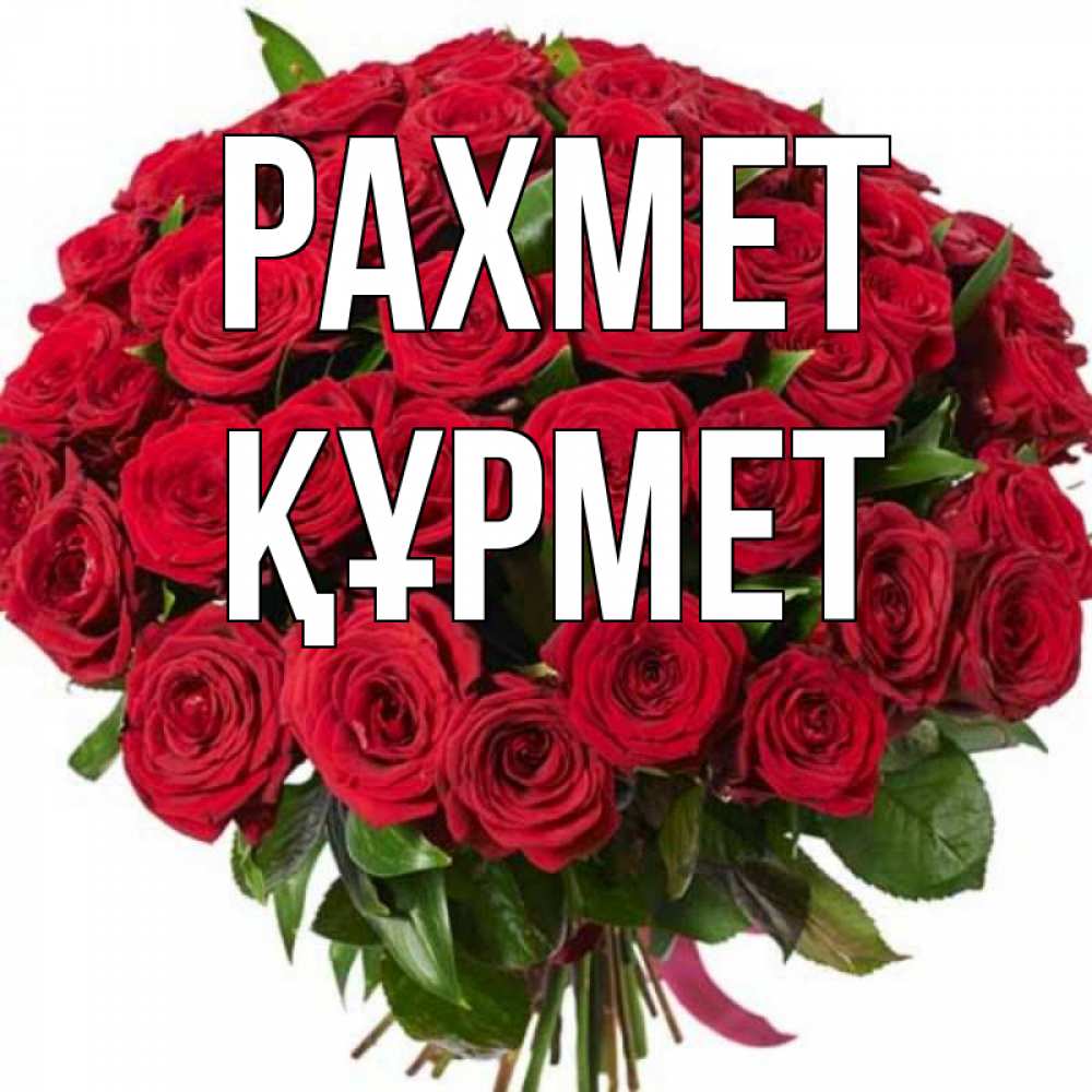 Күн сайын ашық хат с именем, ҚҰРМЕТ рахмет букет красных роз Онлайн тегін жүктеп алу тілектері бар керемет карта 