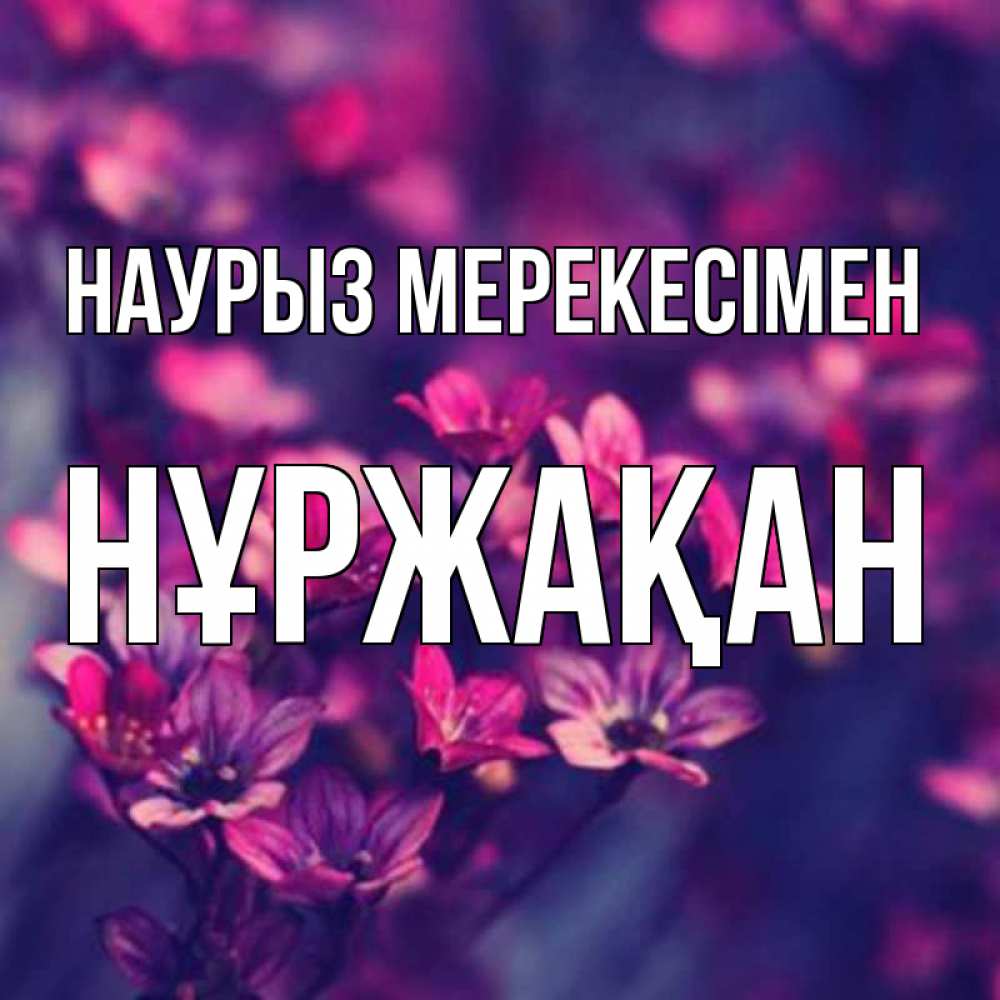 Күн сайын ашық хат с именем, НҰРЖАҚАН Наурыз мерекесімен небольшие цветы 1 Онлайн тегін жүктеп алу тілектері бар керемет карта 