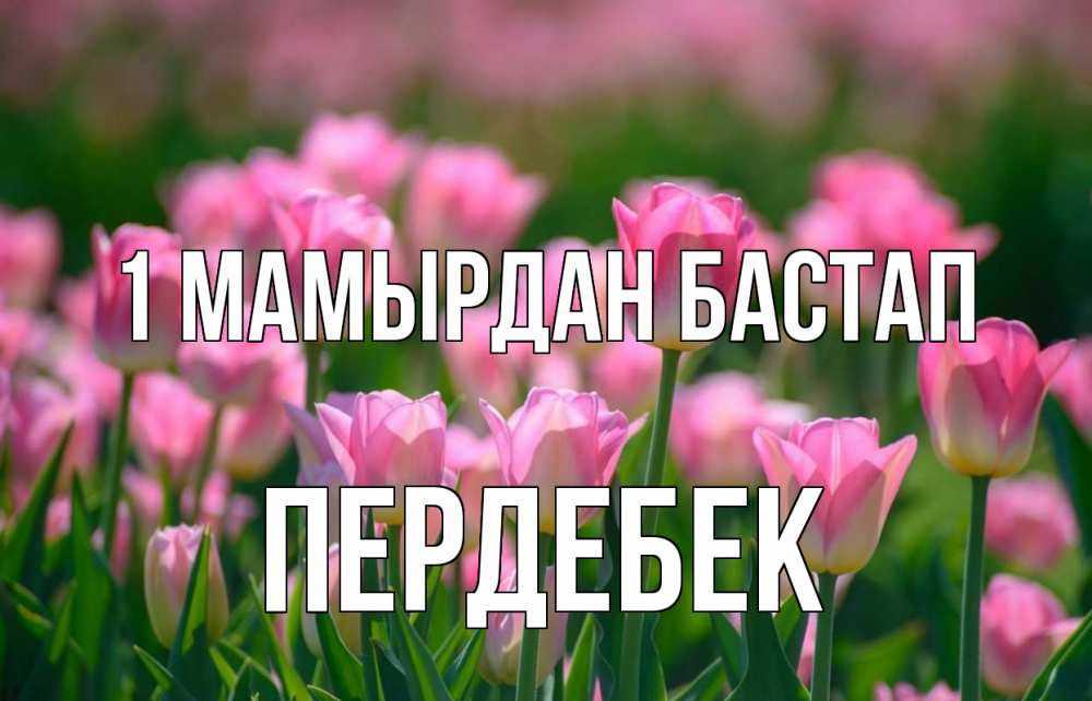 Күн сайын ашық хат с именем, ПЕРДЕБЕК 1 мамырдан бастап С 1 мая Онлайн тегін жүктеп алу тілектері бар керемет карта 